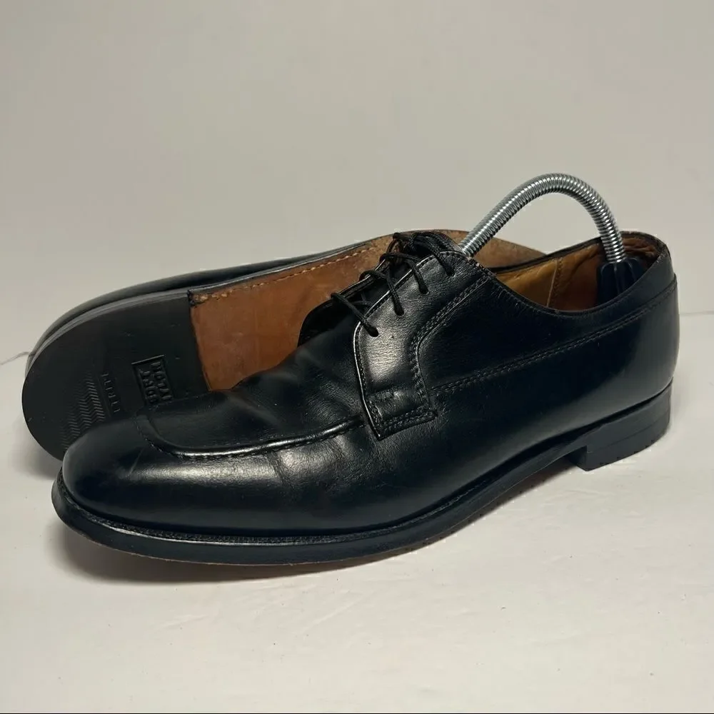 Breather Wright Derby Apron Toe Leather Black Dress Shoes Mens 10B‎